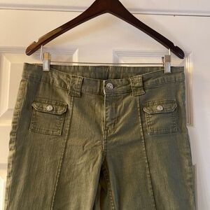 H&M Green Straight Leg Jeans with Soft Denim